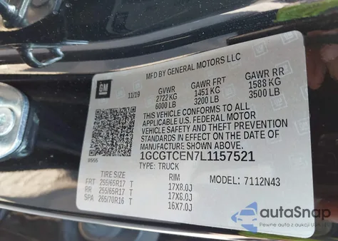 2020 Chevrolet Colorado 4Wd Short Box Lt from USA, damaged, VIN 1GCGTCEN7L1157521